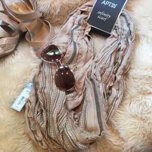Tan infinity scarf